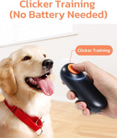 2-in-1 Dog Training Clicker & Treat Dispenser – Black, Durable & Easy Clean