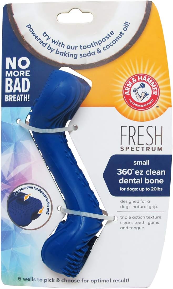 Fresh Spectrum Dog Dental Bone Toy – 360° EZ Clean, Small