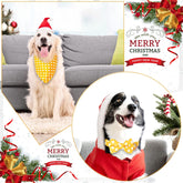 Large Dogs Collar Cute, Girl Dog Collar with Bow Tie, Fall Dog Bandana Collar, Bowtie Dog Collar for Medium Dogs, Female Dog Collar Christmas, Dog Girl Collar Yellow for Medium and Large Dogs