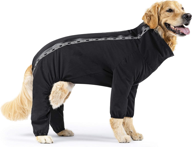 Dog Slush Suit – Full Body Water-Resistant Bodysuit (Black, 16")
