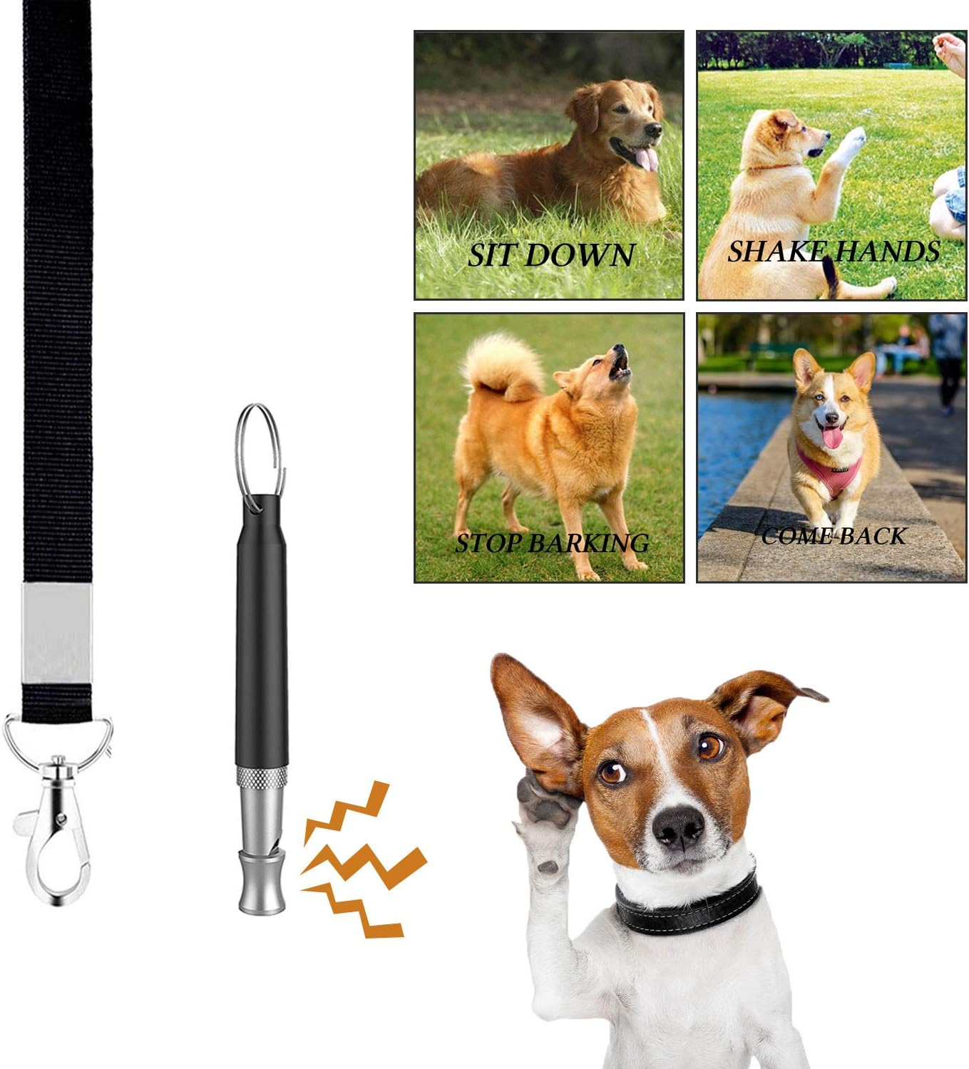 Dog Training Kit – 4-Piece Set with Treat Pouch, Whistle, Clicker & Doorbell