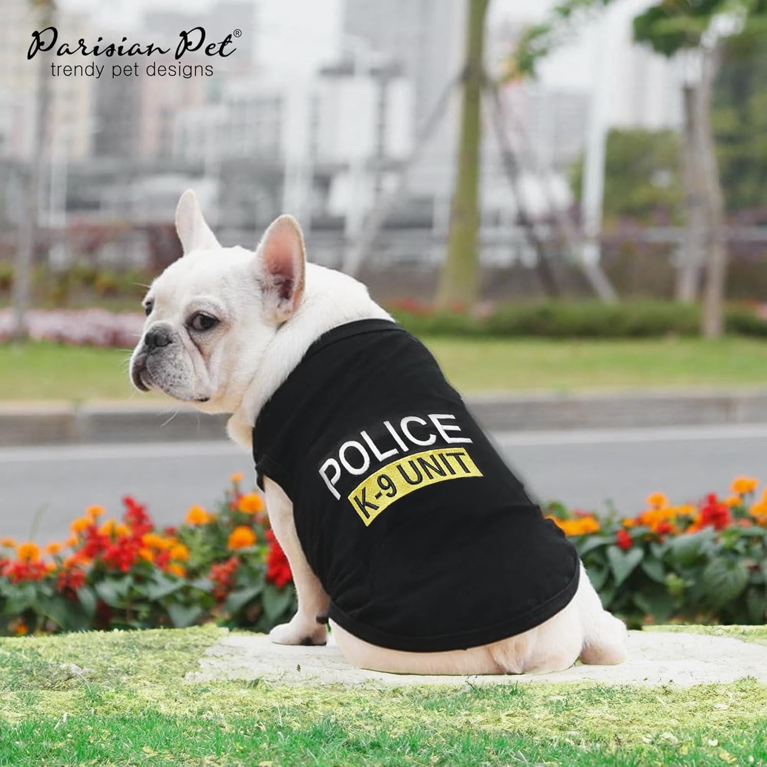 Police K9 Dog Costume - Dog K9 Halloween Shirt - Pet Police Costume - Dogs Costumes for Halloween - Dogs Apparel & Accessories - Sleeved Pet Outfit - 2XL