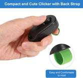 Dog Training Clicker with Finger Ring – 2 Pack (Black & White)