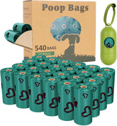 Dog Poop Bag Rolls - 540 Count Dog Waste Bags with Dispenser, Extra Thick Strong Leak Proof Poop Bags for Dogs Doggy | Scented Dark Green