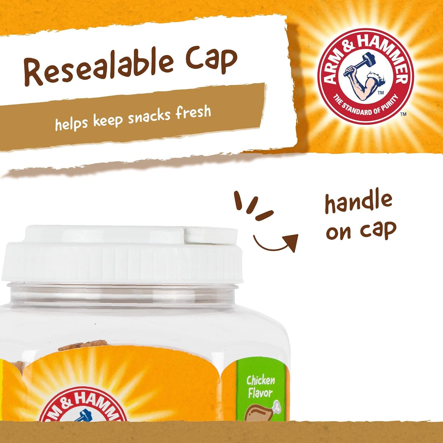 Faux-Hide Dog Dental Treat Twists in Chicken Flavor, 75 Pcs Value Bucket | Rawhide Free Dog Chews Dental Treats Baking Soda Dog Treats for Plaque and Tartar Control