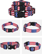 American Flag Dog Collar Independence Day Fourth of July the Great America Dog Collars Small