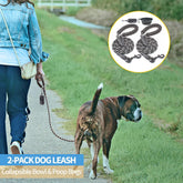2 Packs 5/6 FT Dog Leash with Comfortable Padded Handle and Highly Reflective Threads Dog Leashes for Small Medium and Large Dogs (5FT-1/2&
