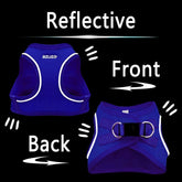 Small Dog No-Pull Harness – Reflective Soft Mesh Step-In Vest, Royal Blue XS (15"-17")
