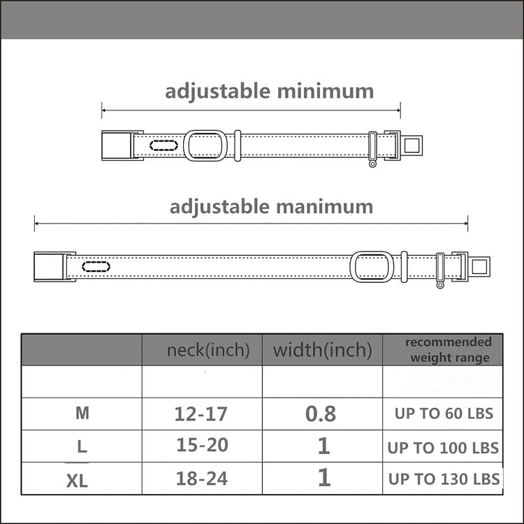Luxury Padded Adjustable Heavy Duty Nylon Dog Collar, Seatbelt Metal Buckle,For Medium Large Pets