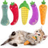 Catnip Cat Toys 5-Pack – Durable Vegetable-Shaped Teething Chew Toys for Indoor Kittens and Cats
