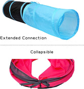 Cat Tunnel for Indoor Cats Interactive, Rabbit Tunnel Toys, Pet Toys Play Tunnels for Cats Kittens Rabbits Puppies Crinkle Collapsible Pop up Black 20"