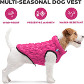 Dog Winter Coat UNI - Lightweight Reversible Warm Dog Jacket - Water Resistant Windproof Jacket - Dog Coats for Medium Dogs, Small & Large Dogs Vest L