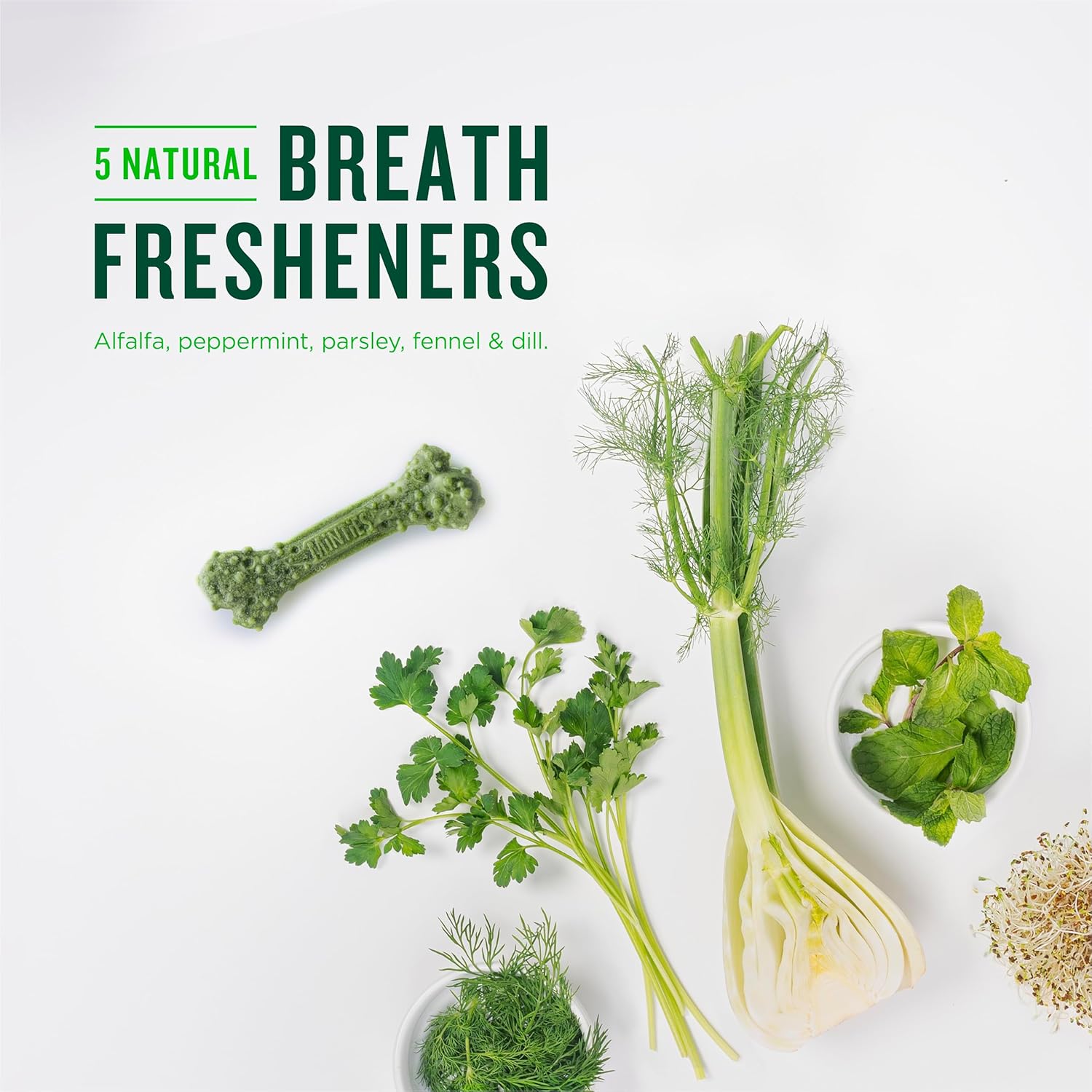 Dental Chews for Medium Dogs (25–50 lbs) – Mint Flavor, 20 Ct