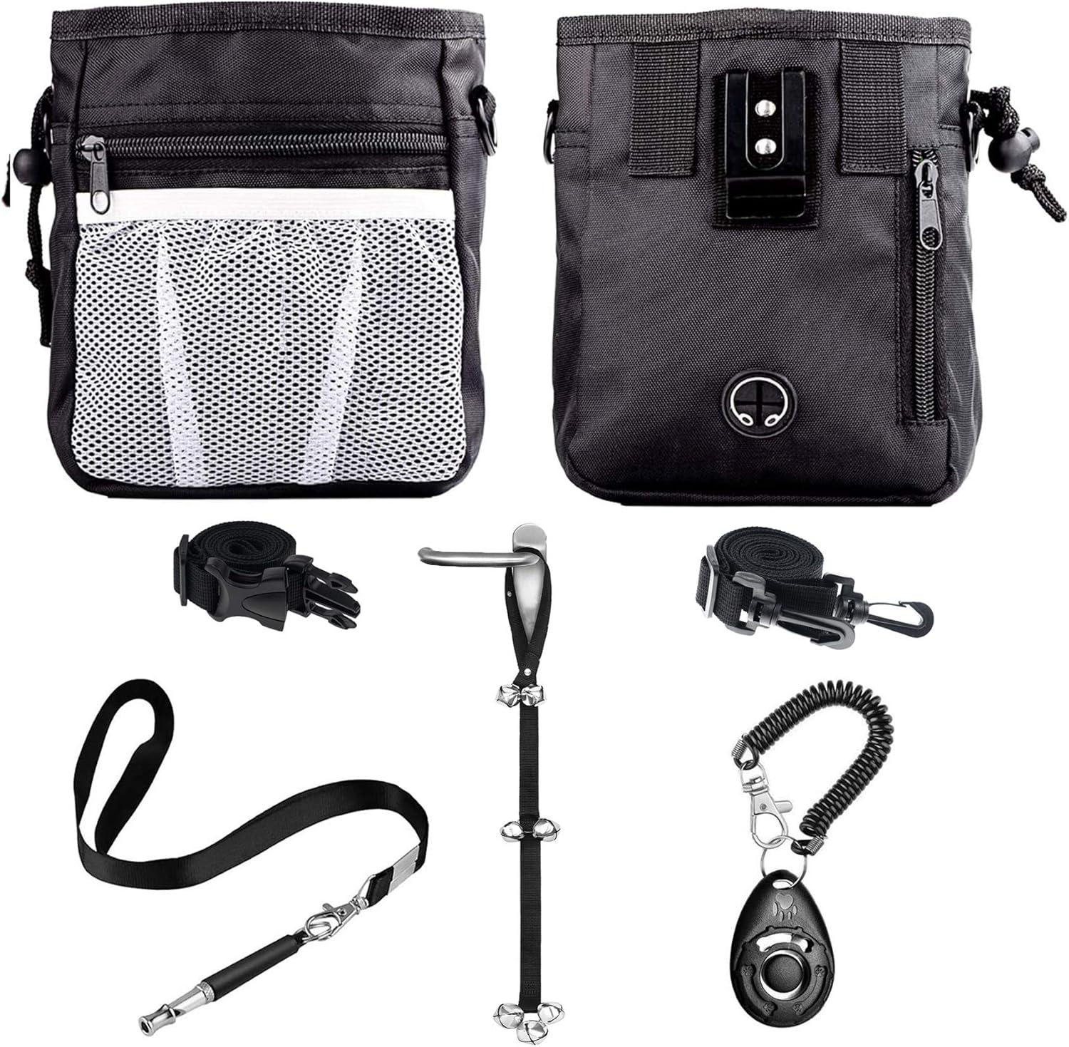 Dog Training Kit – 4-Piece Set with Treat Pouch, Whistle, Clicker & Doorbell