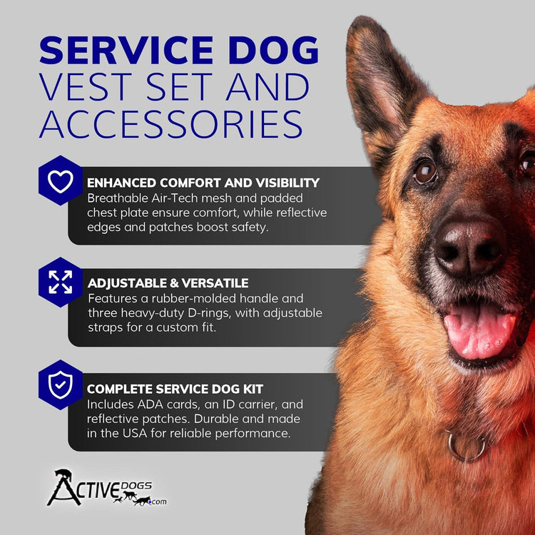 Service Dog Harness Vest – Active dogs, Medium (22–30” Girth), Hot Pink