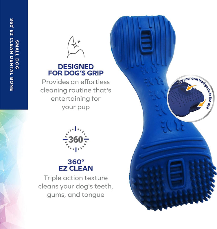 Fresh Spectrum Dog Dental Bone Toy – 360° EZ Clean, Small