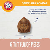 Mighties by Treadz Dental Treats for Dogs – Mint, 6 Pcs (Gorilla Shape)