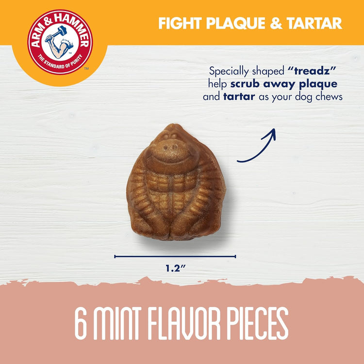 Mighties by Treadz Dental Treats for Dogs – Mint, 6 Pcs (Gorilla Shape)