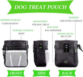 Dog Training Kit – Treat Pouch & Clicker, 3-Way Wear (Black & Pink)