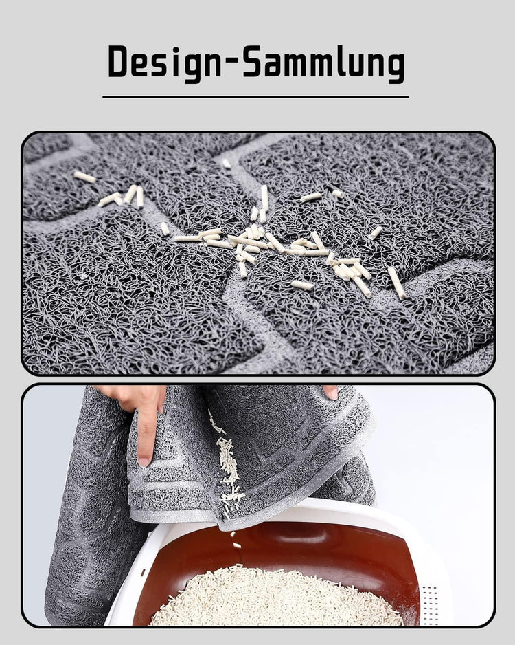 Cat Litter Mat – Large 35"x24", Litter Lock Mesh, Non-Slip (Dark Grey)