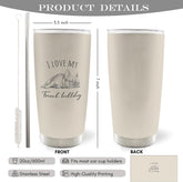 I Love My French Bulldog Dog Mom 20Oz Travel Coffee Mug Tumbler, French Bulldog Frenchie Dog Gifts for Women Men Dogs Lovers, Frenchie Water Stainless Steel Tumbler with Lid and Straw Mug