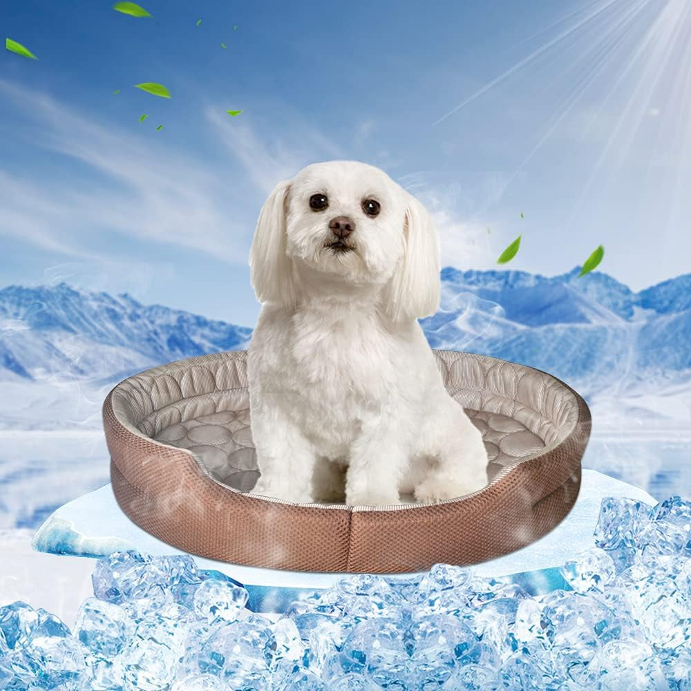Cooling Cat Beds for Indoor Cats Small Dog Bed, Pet Cooling Bed Machine Washable Puppy Bed Breathable Pet Cooling Mat