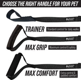 Long Trainer - 1 Inch Nylon Long Dog Training Leash with Storage Strap (50 Ft, Black)