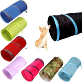 Cat Tunnel for Indoor Cats Interactive, Rabbit Tunnel Toys, Pet Toys Play Tunnels for Cats Kittens Rabbits Puppies Crinkle Collapsible Pop up Black 20"