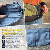 Dog Treat Pouch – Green Training Bag with Removable Pocket & Poop Bag Dispenser