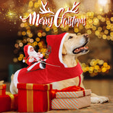 Santa Dog Costume Christmas Pet Clothes Santa Claus Riding Pet Cosplay Costumes Party Dressing up Dogs Cats Outfit for Small Medium Large Dogs Cats