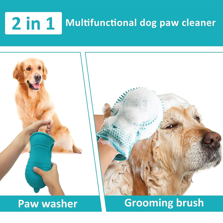 Portable Silicone Paw Cleaner and Scrubber for Large and Medium Breed Dogs - Muddy Paw Cleaning Cup
