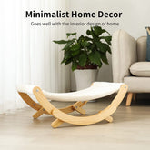 New Moon Cat Hammock – Elevated Indoor Cat Swing Chair, White, Pet Furniture for Cats & Small Dogs