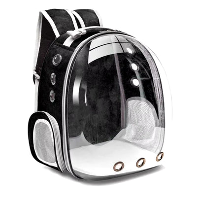 Transparent Capsule Pet Backpack for Small Animals - Breathable Travel Carrier for Cats, Puppies, and Birds