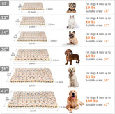 Dog Crate Pad - Ultra Soft Pet Bed with Cute Star Print, Washable Mat for Large Medium Small Dogs, Reversible Fleece Kennel Liner, Cat Bed 21 X 12 Inch Brown