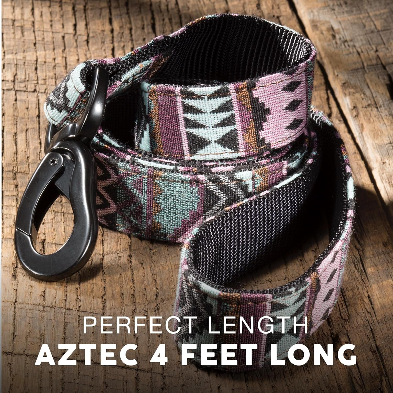 Embark Adventure Dog Leashes - Colorful, Strong and Sturdy Dog Leash for Small, Medium and Large Breed Dogs (Aztec, 4 Ft)