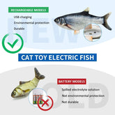 Floppy Fish Dog Toy & Cat Chew Toy – USB Charging, Interactive Teething Catnip Toy for Indoor Cats