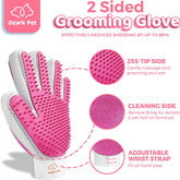Dog & Cat Shedding Brush – Dematting Tool and Glove, Reduces Shedding up to 95%, Pink
