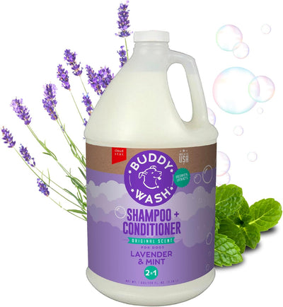 Buddy Wash 2-in-1 Dog Shampoo & Conditioner – Lavender & Mint, 1 Gallon