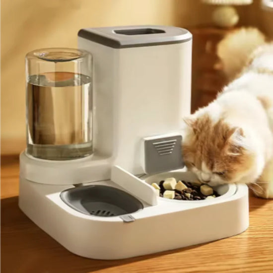 Cat feeding water feeder dog bowl cat bowl smooth food and water supply two-in-one water dispenser cat bowl pet supplies