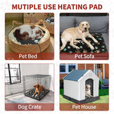 Large Dog Heating Pad 36X24 in with Smart Thermostat Switch and Power Line Protection Tube,Obtained MET and UL Dual Certification,Waterproof Pet Heating Pad for Dogs,With Plush Fabric Cover