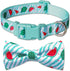 Watermelon Bowtie Dog Collar – Stylish & Comfy Puppy Collar with Bow Tie for Small Dogs