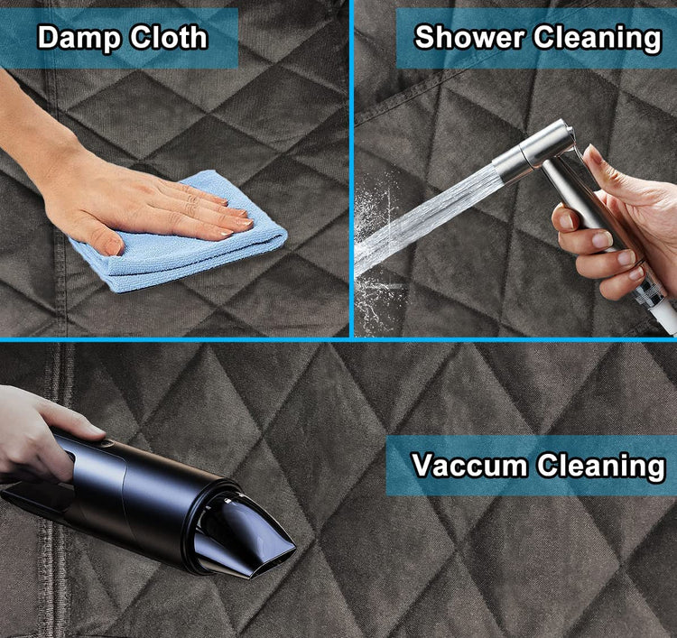 Dog Seat Cover Cars Trucks Suvs, Thick 600D Heavy Duty Pets Car Seat Cover, Waterproof & Wear-Resistant Durable Nonslip Backing & Hammock Convertible, Black, 2 Pack