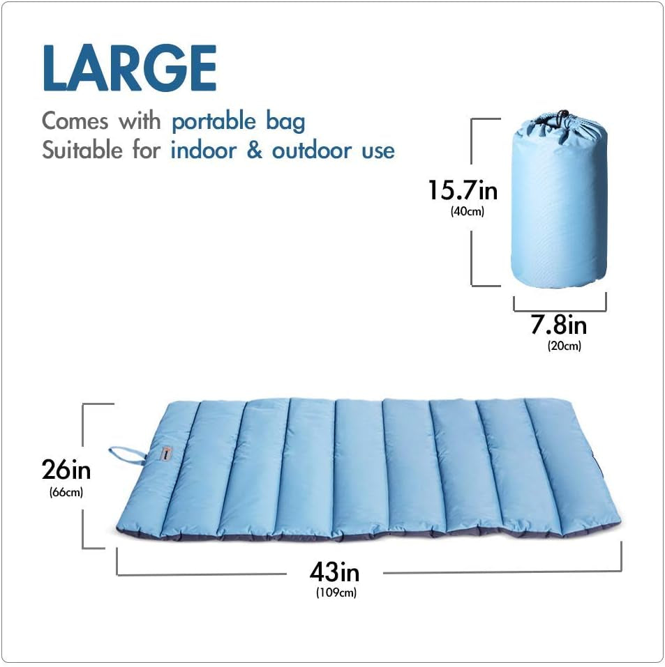 Outdoor Dog Bed, Waterproof, Washable, Large Size, Durable, Water Resistant, Portable and Camping Travel Pet Mat