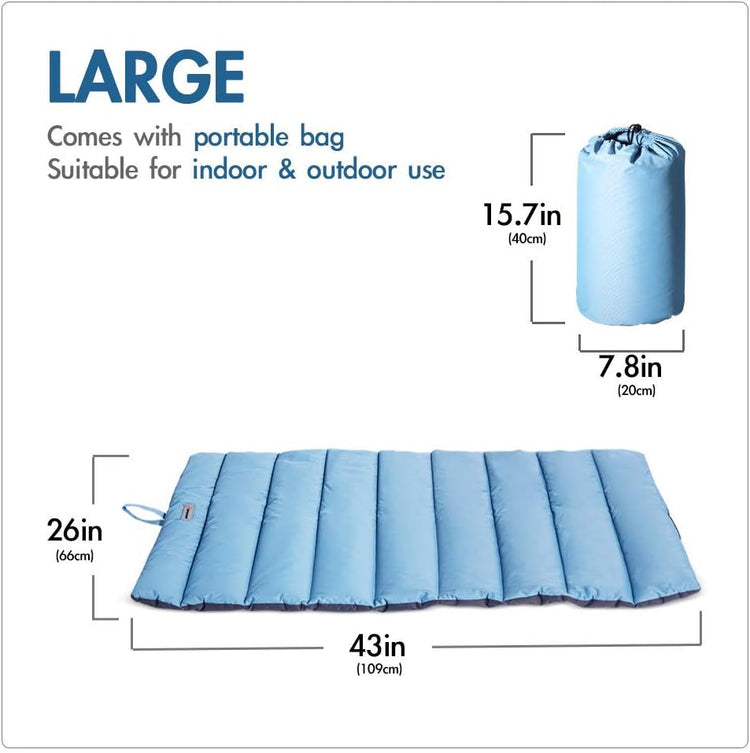 Outdoor Dog Bed, Waterproof, Washable, Large Size, Durable, Water Resistant, Portable and Camping Travel Pet Mat