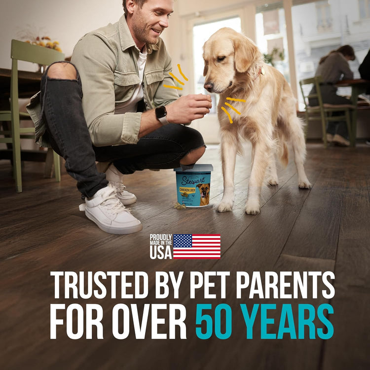 Single Ingredient Freeze Dried Raw Dog Treats, Chicken Liver, 1.5 Ounce, Approx. 25 Pieces per Resealable Tub, Training Treats or Meal Topper, High Protein, Grain Free, Gluten Free