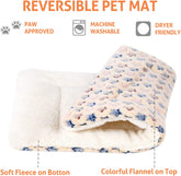 Dog Crate Pad - Ultra Soft Pet Bed with Cute Star Print, Washable Mat for Large Medium Small Dogs, Reversible Fleece Kennel Liner, Cat Bed 21 X 12 Inch Brown