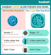 Large Dog Bowl, Puzzle Slow Feeder Dog Bowl for Large Dog Interactive Bloat Stop anti Choking Dog Food Bowl