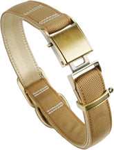 Luxury Padded Adjustable Heavy Duty Nylon Dog Collar, Seatbelt Metal Buckle,For Medium Large Pets