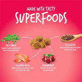 Cat Crunchy Treats for Cats – Healthy Low Calorie Packed with Protein – No Wheat, Corn or Soy – Made with Real Salmon with Cranberry – 2.5 Ounces