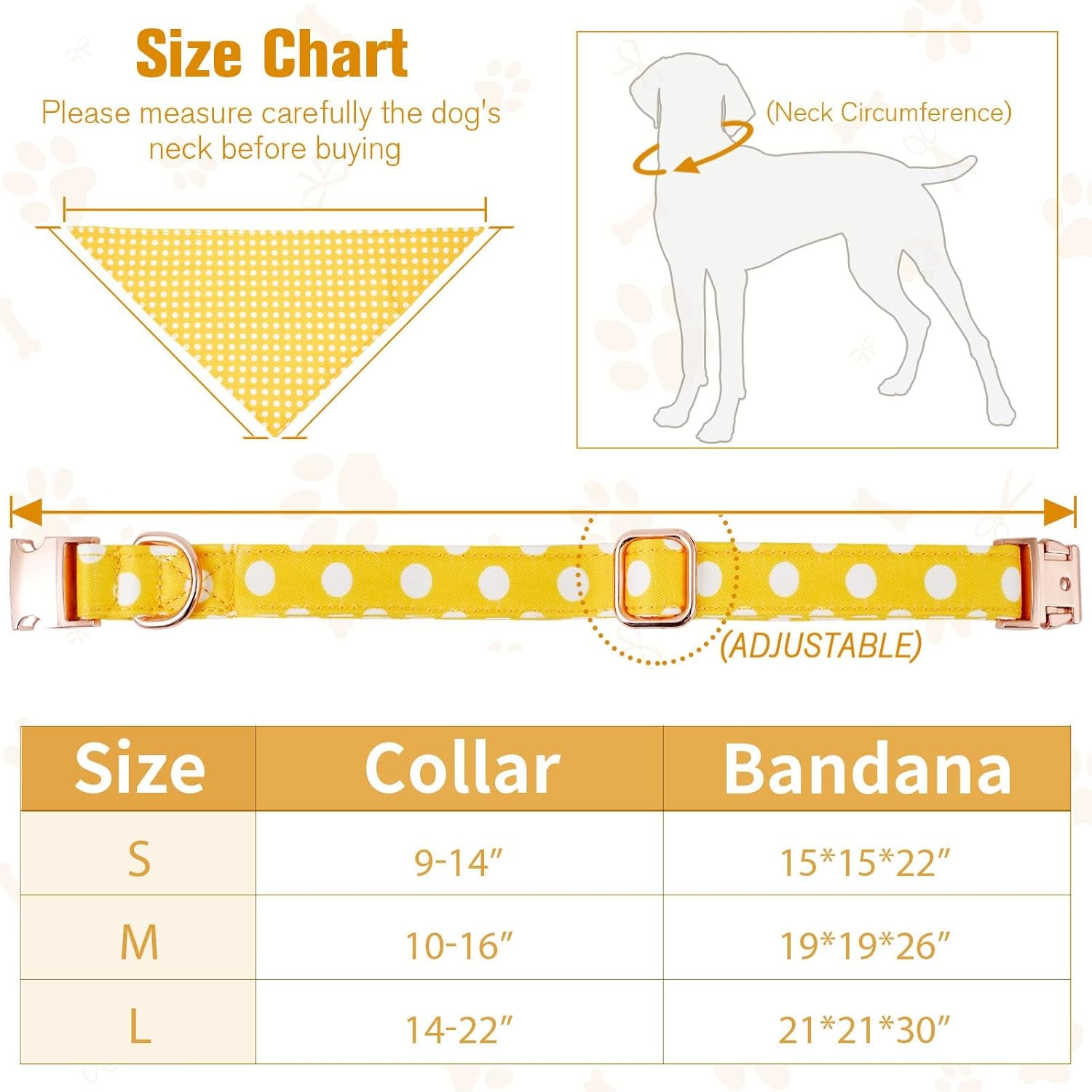 Large Dogs Collar Cute, Girl Dog Collar with Bow Tie, Fall Dog Bandana Collar, Bowtie Dog Collar for Medium Dogs, Female Dog Collar Christmas, Dog Girl Collar Yellow for Medium and Large Dogs